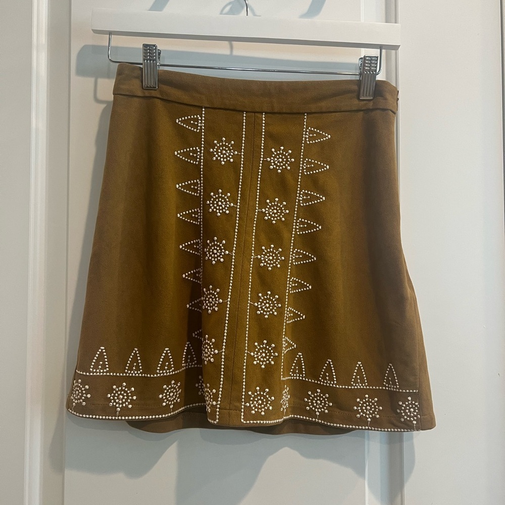 Embroidered Brown Skirt size 4